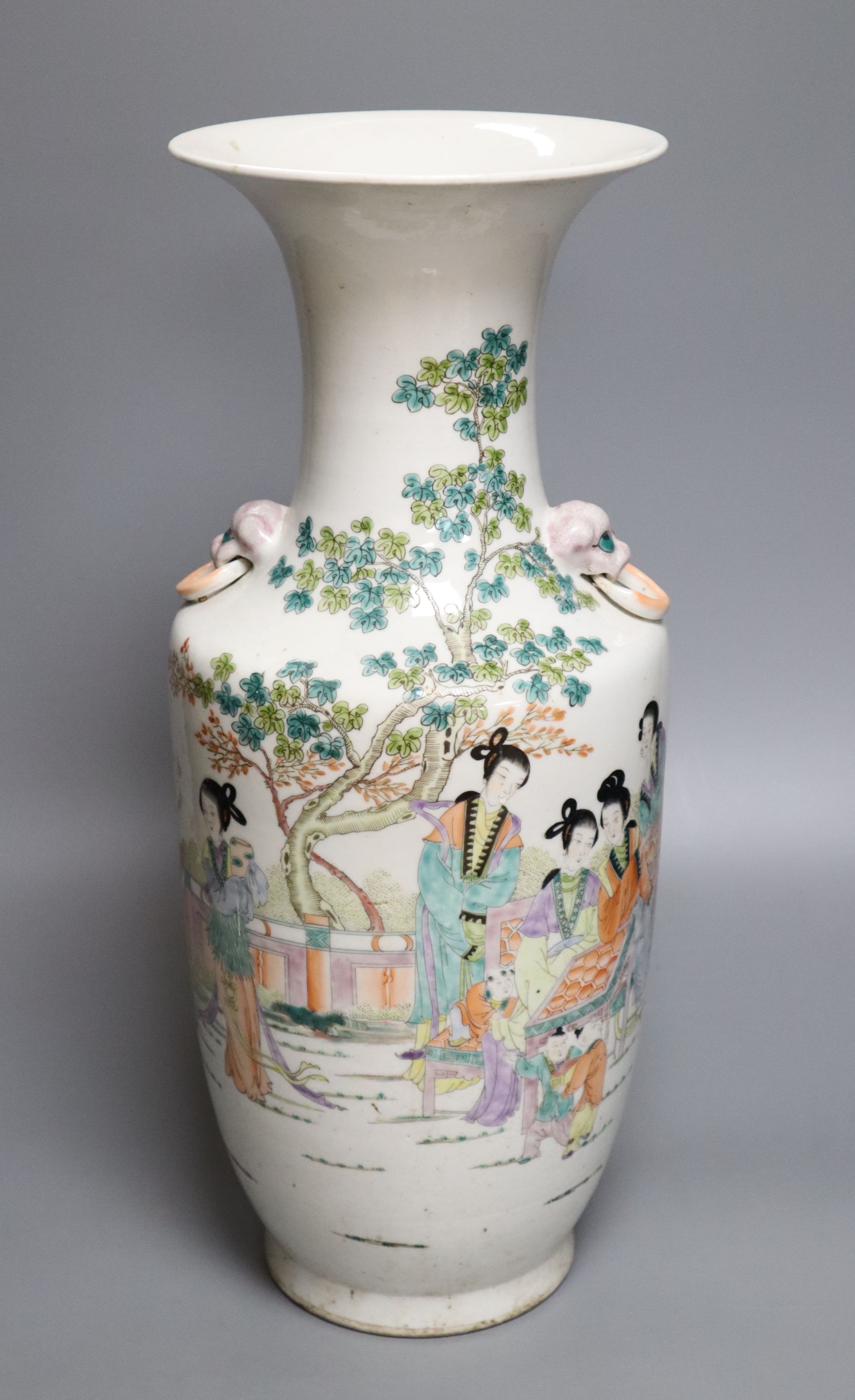 A Chinese famille rose vase, 20th century, height 42cm